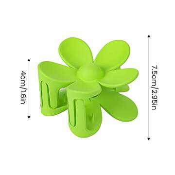 YAIKOAI 6 Pieces Small Acrylic Hair Claw Clips Flower Shaped Plastic Jaw Clips Non Slip Tortoise Hair Clamps Barrette Hair Accessories for Women Girls Headwear, 6 Colors