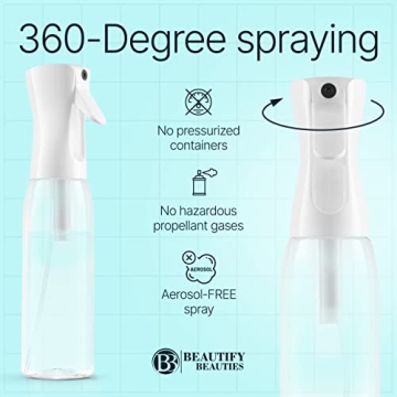 BeautifyBeauties Ultra Fine Mist Spray Bottle for All Uses