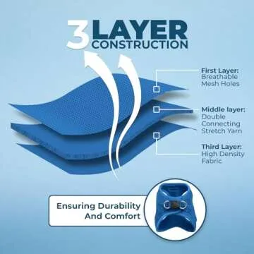 Voyager Step-in Air Dog Harness - All Weather Mesh, Reflective, No Pull Harness for Small, Medium Dogs, Cats - Secure with Hook & Loop Fastener, Buckle, Double D-Rings - Royal Blue, M