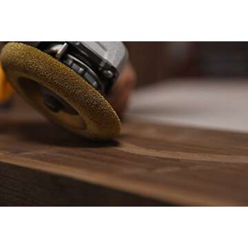 Kutzall Original Shaping Disc - Fine, 4-1⁄2" (114.3mm) Diameter X 7⁄8" (22.2mm) Bore - Coping Woodworking Angle Grinder Attachment for DeWalt, Bosch. Abrasive Tungsten Carbide, SD412O230