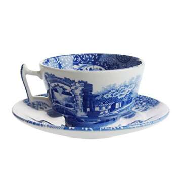 Spode Cup_Saucer, Blue, 6.8 fl oz (200 cc), Blue Italian 1130