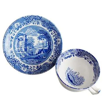 Spode Cup_Saucer, Blue, 6.8 fl oz (200 cc), Blue Italian 1130