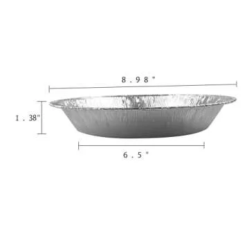 Waytiffer 9" Pie Pans (10pack) - Disposable Aluminum Foil Pie Tins,Heavy-duty, Baking Tin Plates, Standard Size
