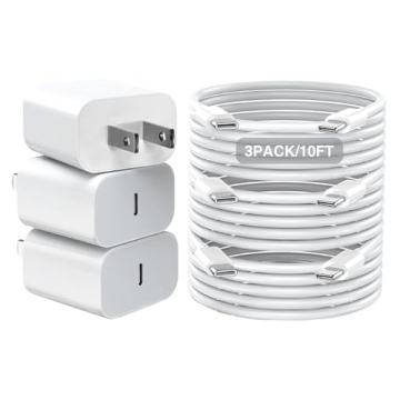 iPad Pro 13(M4) Fast Charger & 10FT Cable [3Pack] - MFI Certified