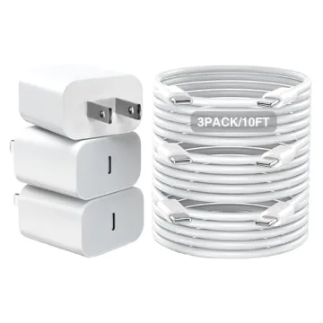 iPad Pro 13(M4) Fast Charger & 10FT Cable [3Pack] - MFI Certified