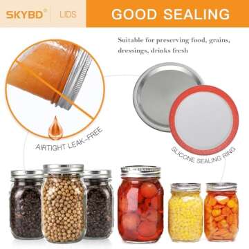 100 Regular Mouth Canning Lids for Ball and Kerr Jars