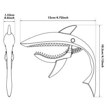 UPELLA Shark Capo - Fun and Versatile Guitar Accessory