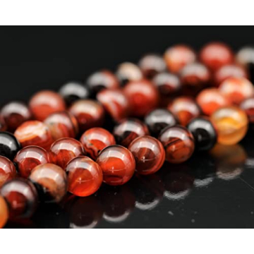 Natural Carnelian Agate Beaded Choker Necklace, Durable 8mm Gemstone Jewelry, Unique Fashion Piece, ...