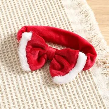 Toddler Baby Girl Christmas Dress Santa Claus Dress Princess Dress Cute Christmas Outfit (18-24 Months, Red Long Sleeve)