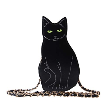 Chic LUI SUI Black Cat Purse - Fun and Stylish Bag