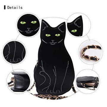 Chic LUI SUI Black Cat Purse - Fun and Stylish Bag