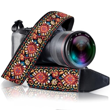 Art Tribute Camera Strap - Stylish Adjustable Universal DSLR Strap for All Photographers