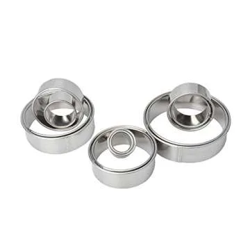 Homy Feel Round Cookie Biscuit Cutter Set for Baking Enthusiasts