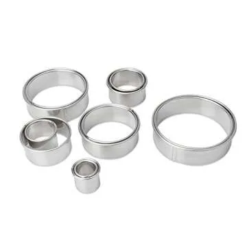 Homy Feel Round Cookie Biscuit Cutter Set for Baking Enthusiasts