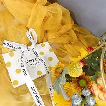 Joanlody Yellow Cheesecloth Table Runner 10Ft Rustic Gauze Cheese Cloth Table Runner Boho Easter Spring Summer Table Runner for Wedding Bridal Baby Shower Decoration