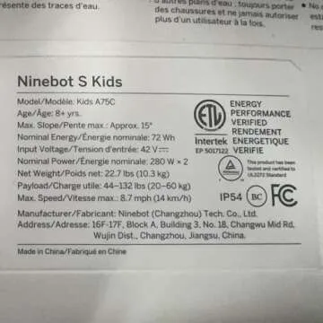 Segway Ninebot S Kids, Smart Self-Balancing Electric Scooter, 800 Watts Power, Max 8 Miles Range & 8.7MPH, Hoverboard with LED Light, Compatible with Mecha kit, UL-2272 Certified
