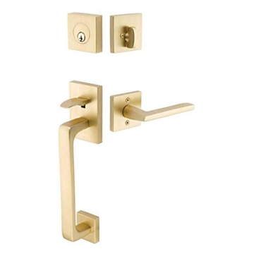 Emtek 4820 Baden Keyed Entry Set in Satin Brass Finish