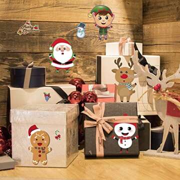 Funnlot Christmas Stickers for Kids 30PCS Christmas Stickers Christmas Game for Kids Make Your Own Christmas Stickers Christmas Activities for Toddlers Christmas Craft Kits for Kids
