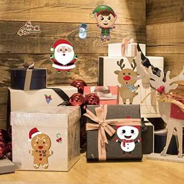 Funnlot Christmas Stickers for Kids 30PCS Christmas Stickers Christmas Game for Kids Make Your Own Christmas Stickers Christmas Activities for Toddlers Christmas Craft Kits for Kids