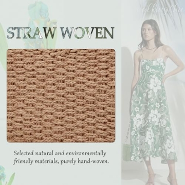 JYG Straw Woven Shoulder Bag for Summer Travel in Style