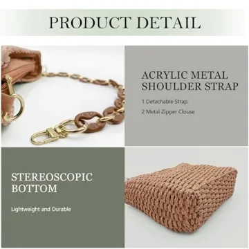 JYG Straw Woven Shoulder Bag for Summer Travel in Style