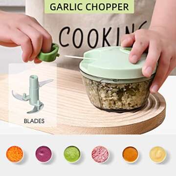 Vegetable Chopper Slicer 16-in-1 with Spice Chopper Set 7 Blades Veggie Dicer Onion Fruit Cutter