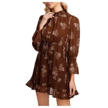 Floerns Floral Print Ruffle Dress for Elegant Style