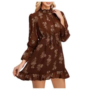 Floerns Floral Print Ruffle Dress for Elegant Style