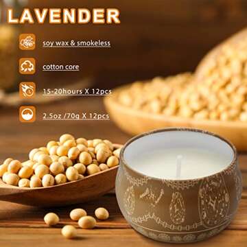 Scented Candles Gifts Set for Women 12Pack Soy Candles for Home Scented 30oz 240H Long Lasting Bulk ...