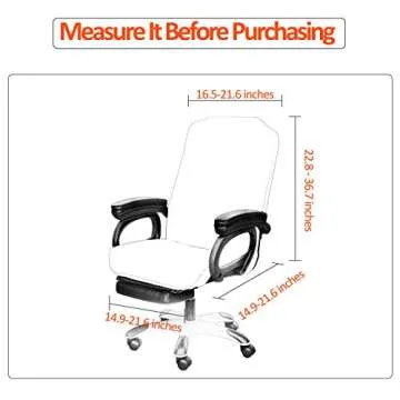 SARAFLORA Office Chair Covers- Medium, Pink- Removable Computer Chair Cover for Office Chair with Zi...