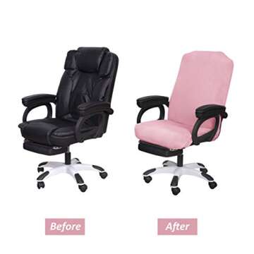 SARAFLORA Pink Office Chair Covers - Stylish Protection for Your Chair