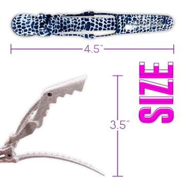 Colortrak Safari Chic Croc Clips for Hair Styling and Coloring
