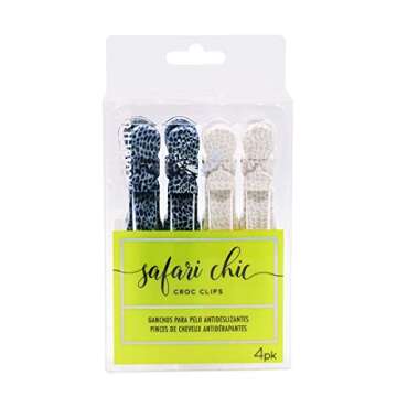 Colortrak Safari Chic Croc Clips for Hair Styling and Coloring
