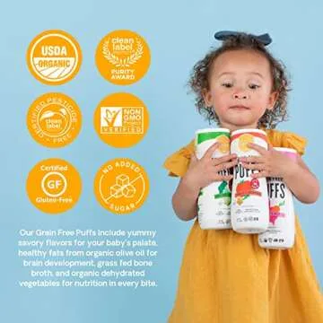 Serenity Kids 6+ Month Grain & Gluten-Free Toddler & Baby Puffs - No Added Sugar, No Rice, Allergen-Friendly, Organic Cassava, Veggies & Herbs - BPA-Safe Variety Pack - 6-Count