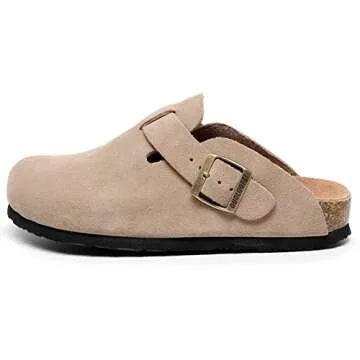 Guoluofei Women's Clogs with Memory Foam and Cork Support