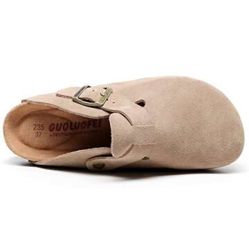 Guoluofei Women's Clogs with Memory Foam and Cork Support