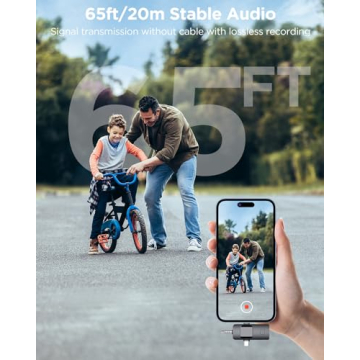 EJCC Wireless Microphone for iPhone, Android & More