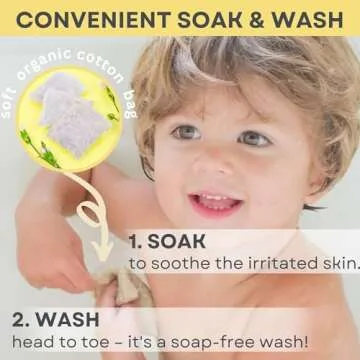 Organic Oatmeal Bath Soak for Baby, Kids & Sensitive Skin – Washes & Soothes Eczema, Diaper Rash, and Dry Itchy Skin – Soap Free, 100% Natural & Fragrance-Free, 3 Packs – Made in USA by mogimogi baby
