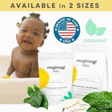 Organic Oatmeal Bath Soak for Baby, Kids & Sensitive Skin – Washes & Soothes Eczema, Diaper Rash, and Dry Itchy Skin – Soap Free, 100% Natural & Fragrance-Free, 3 Packs – Made in USA by mogimogi baby