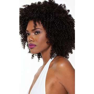 Outre Synthetic Half Wig Quick Weave Big Beautiful Hair 4A-Kinky (1B)