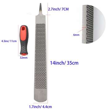 Qlvily 18 Inch Hoof Rasp with Rubber Handle - Durable Tool