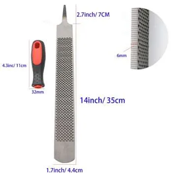 Qlvily 18 Inch Hoof Rasp with Rubber Handle - Durable Tool