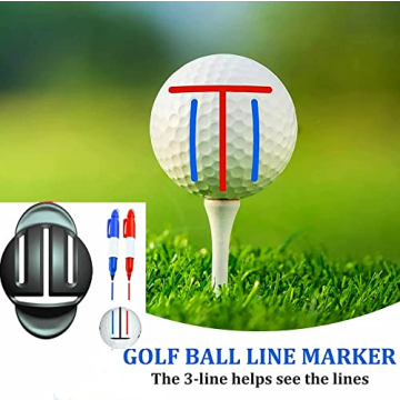 Golf Ball Marker Kit with Stencils and Permanent Markers
