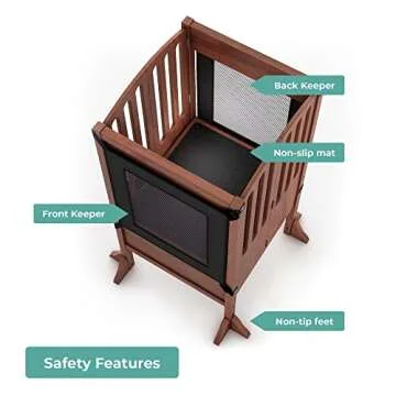 Guidecraft Kitchen Helper Stool - Adjustable & Safe for Kids