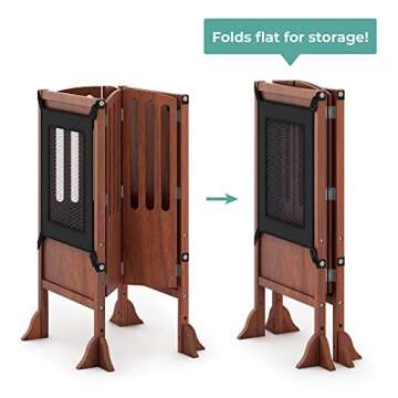 Guidecraft Kitchen Helper Stool - Adjustable & Safe for Kids