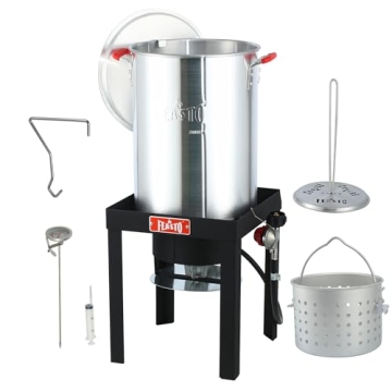 Feasto 22701A 30QT Turkey Fryer & Fish Fryer Set for Outdoor Cooking, CSA Certified, 50,000 BTU