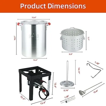 Feasto 30QT Turkey Fryer & Fish Fryer Set for Outdoor Cooking