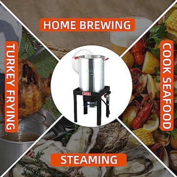 Feasto 30QT Turkey Fryer & Fish Fryer Set for Outdoor Cooking