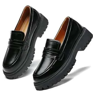 Stylish IUY Women's Chunky Loafers for Comfort & Elegance