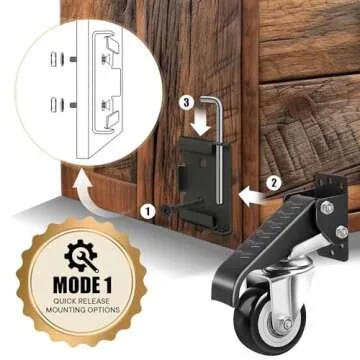 SPACECARE Heavy Duty Workbench Casters 600Lbs Adjustable Kit